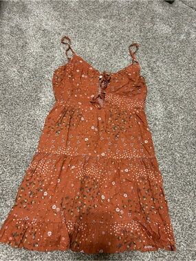 aeropostale orange dress Aeropostale strapless orange dress